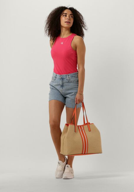 CALVIN KLEIN Pantalon courts MOM SHORT en bleu - large