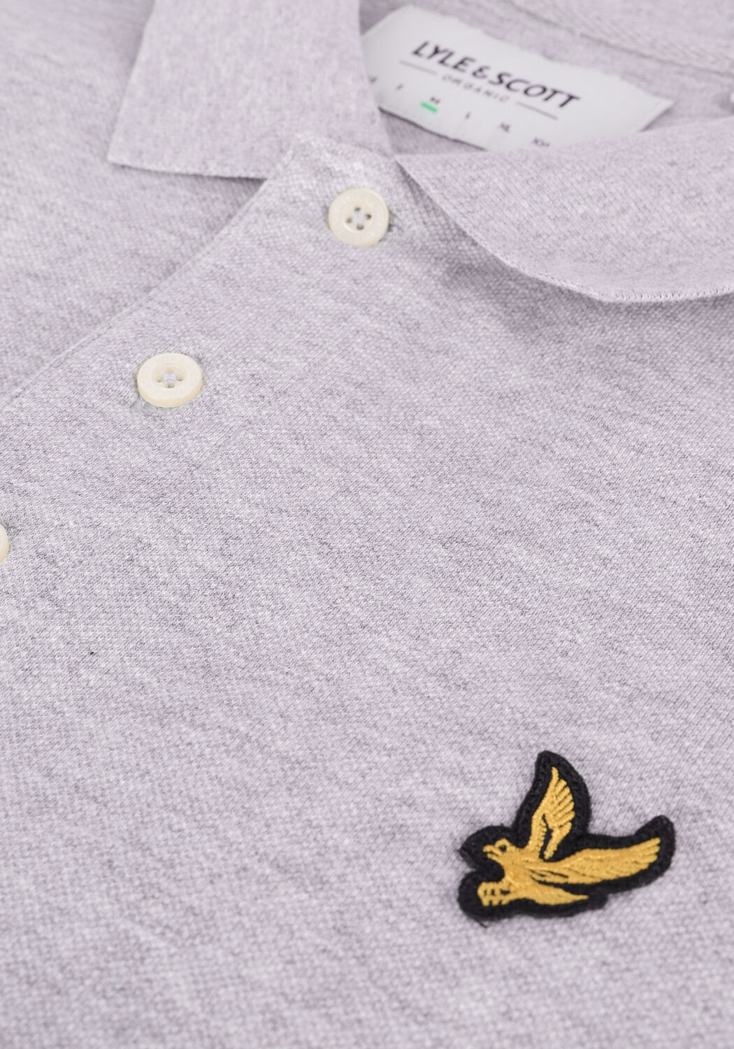 Lichtgrijze LYLE & SCOTT Polo PLAIN POLO SHIRT - large