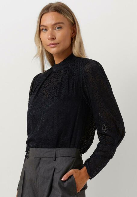 Blauwe SCOTCH & SODA  MOCK NECK TOP WITH OPEN BACK DETAIL - large