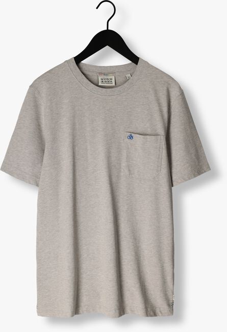 Grijze SCOTCH & SODA T-shirt CREWNECK POCKET TEE - large