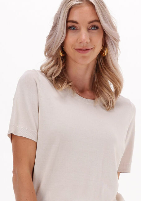 SUMMUM T-shirt KNITTED T-SHIRT VISCOSE POLYAMIDE KNIT en blanc - large