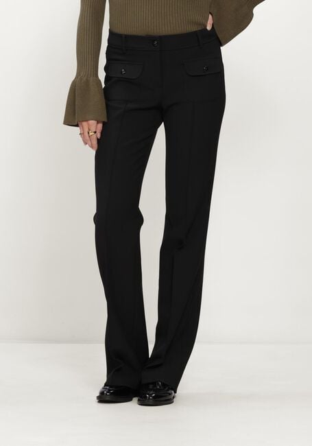 Zwarte CAMBIO Broeken/jumpsuits FARAH POCKET LONG WOOL SUBSTITURE DOUBLE - large