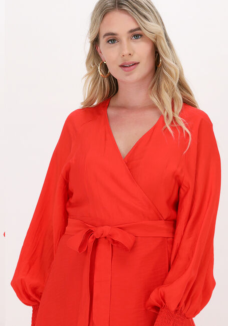 Oranje GESTUZ Midi jurk LUELLA LONG WRAP DRESS - large