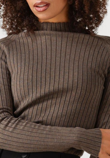 YDENCE Haut KNITTED TOP KIT en taupe - large