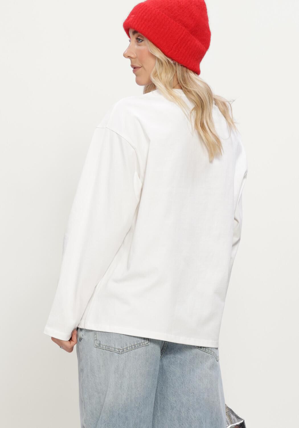 ALIX THE LABEL LADIES KNITTED I LOVE ALIX LONGSLEEVE T-SHIRT Hauts & T-shirts en blanc - large