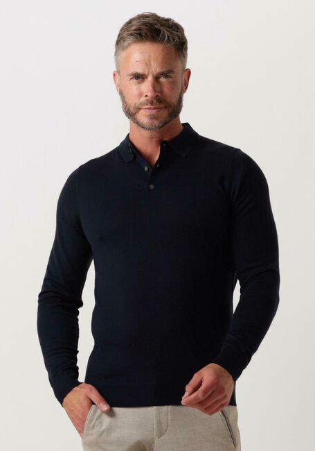 PROFUOMO Polo POLO LONGSLEEVE Bleu foncé - large