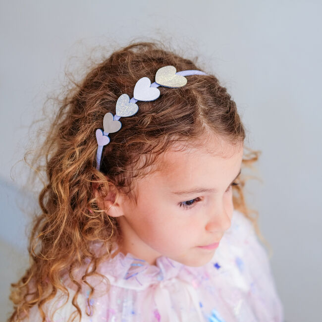 Paarse Mimi & Lula Haaraccessoires FALLING HEARTS HEADBAND - large