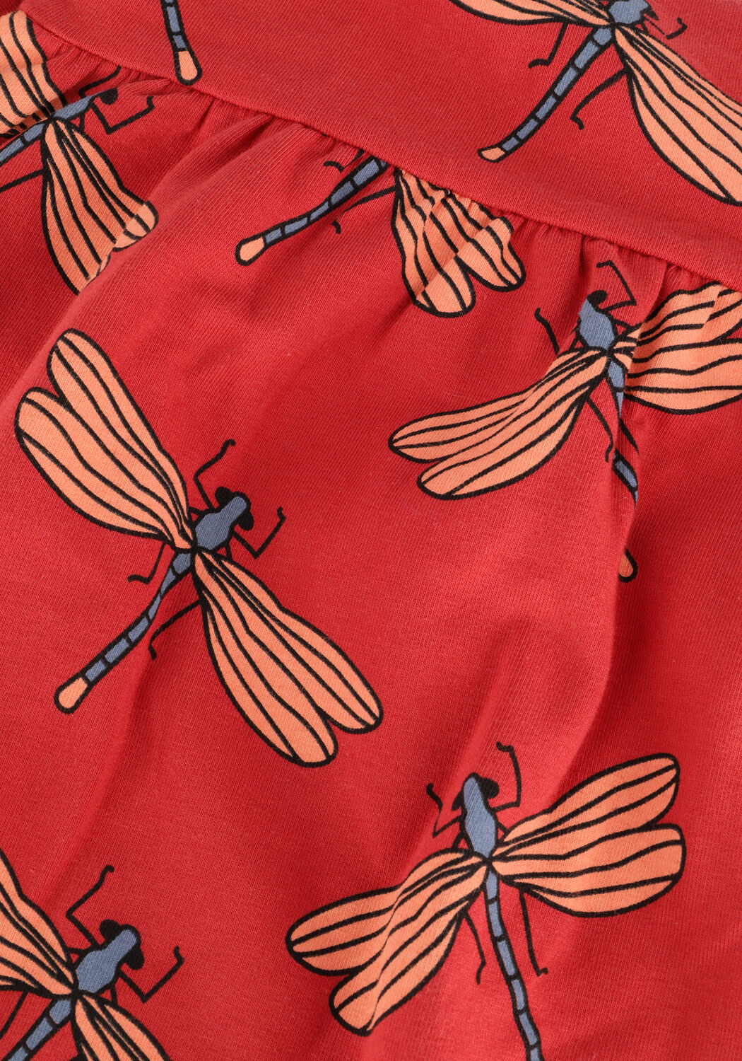 CARLIJNQ Robe midi DRAGONFLY - SKATERDRESS PUFFED SLEEVES en rouge - large