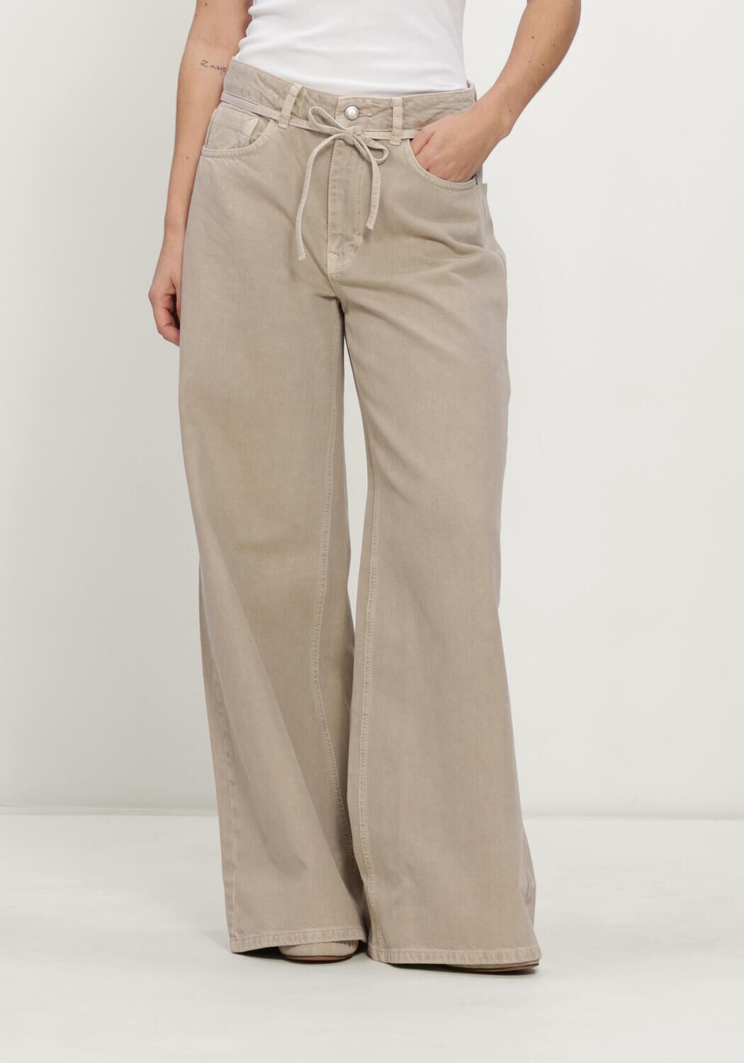 MY ESSENTIAL WARDROBE Pantalon large MWKARO 175 MID X-WIDE Kaki - large