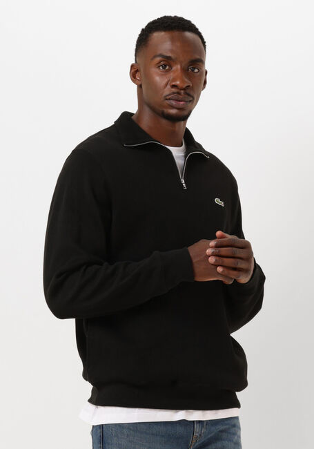 LACOSTE Pull REGULARE FIT HIGH NECK ZIPPED SWEATSHIRT en noir - large
