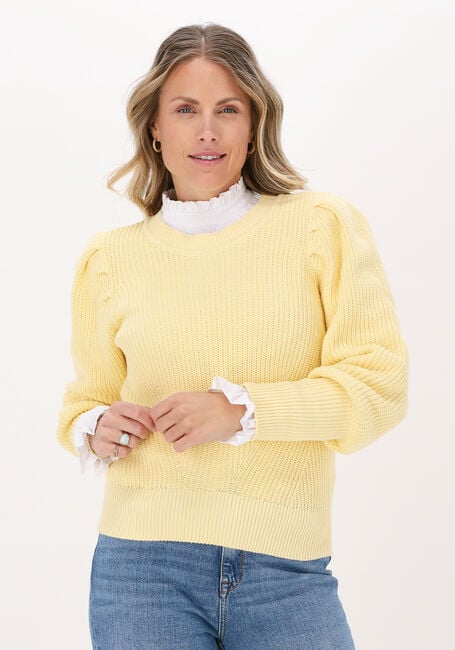 SELECTED FEMME Pull EMBER LS KNIT O-NECK en jaune - large