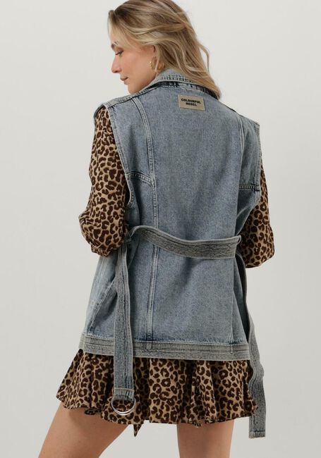 COLOURFUL REBEL Gilet YALOU DENIM GILET Bleu clair - large