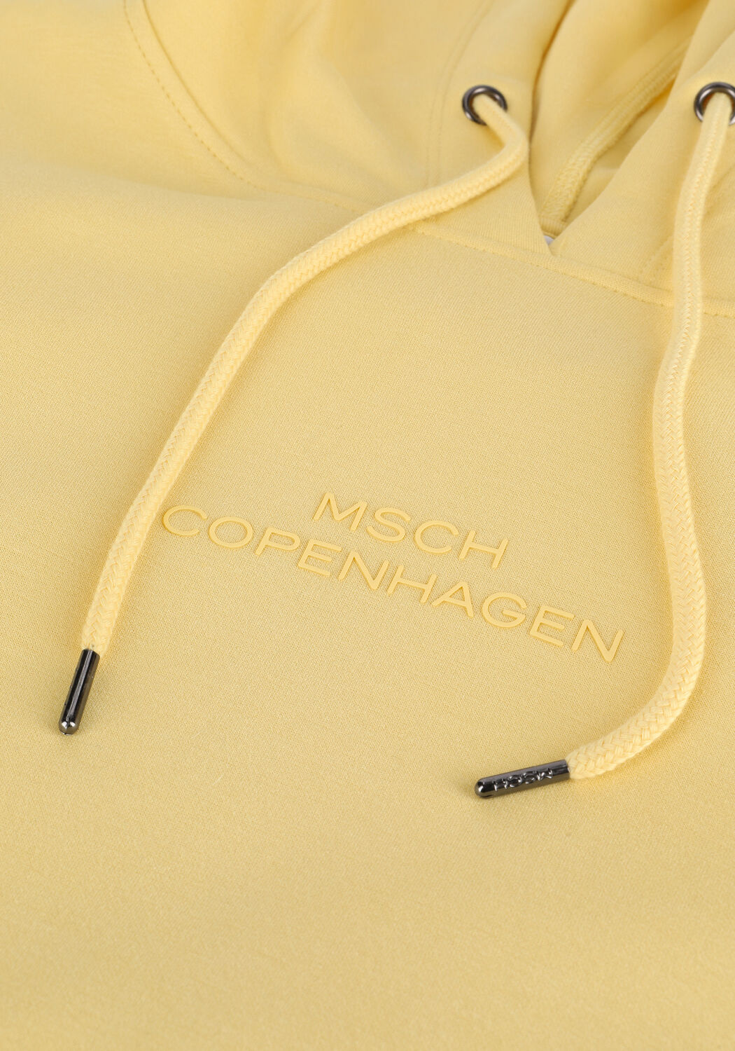 MSCH COPENHAGEN Chandail IMA Q LOGO HOOD SWEATSHIRT en jaune - large