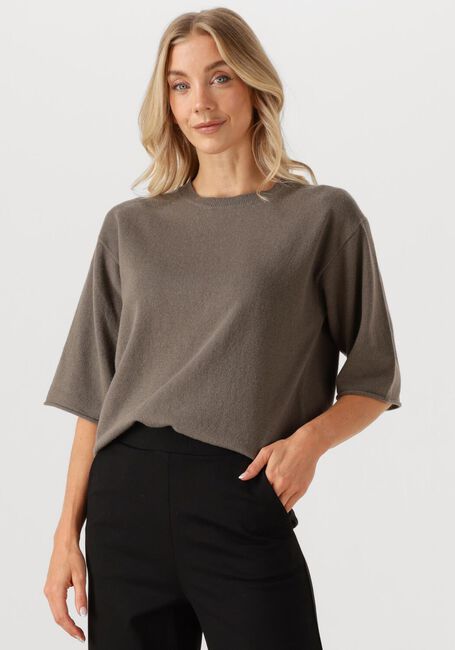 Taupe KNIT-TED Trui MER - large