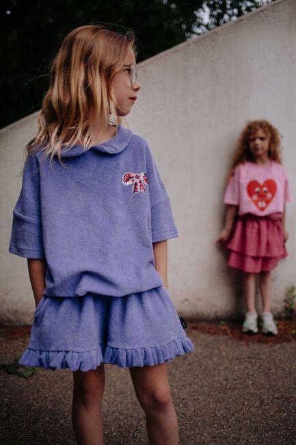 DAILY BRAT T-shirt SUZY BOW TOP PAISLEY en violet - large