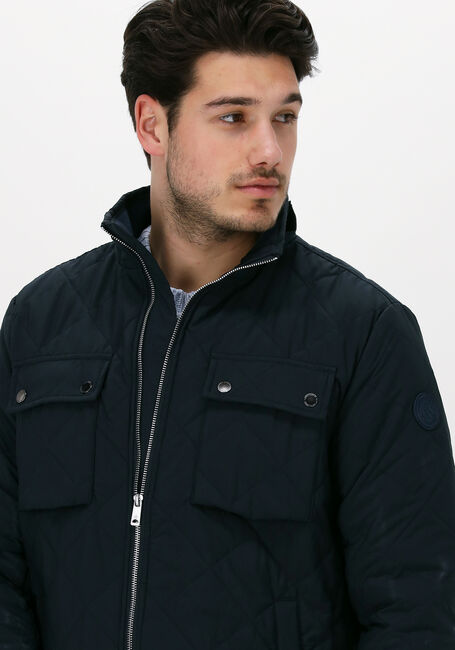 Donkerblauwe SCOTCH & SODA Jack QUILTED SHORT JACKET WITH REPR - large