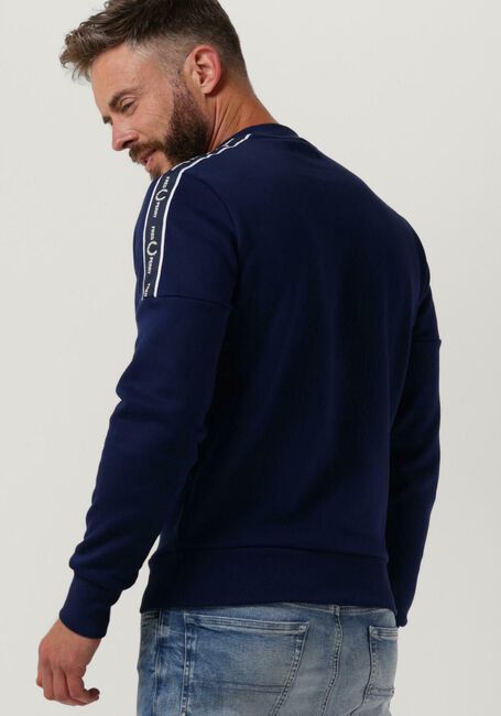 FRED PERRY Chandail TAPE SLEEVE SWEATSHIRT Bleu foncé - large
