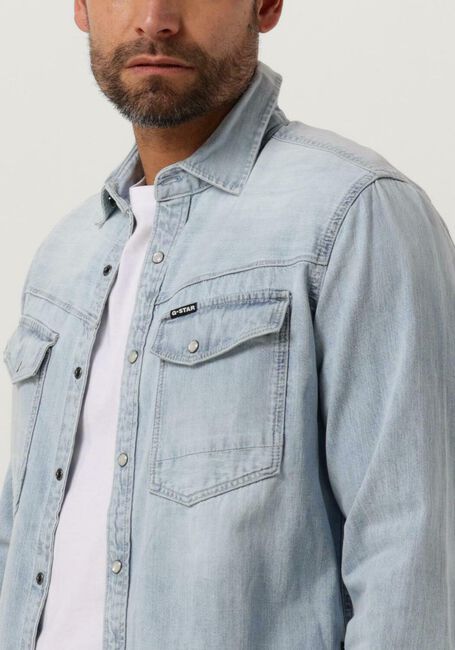 G-STAR RAW Chemise décontracté DAKOTA SLIM SHIRT L/S Bleu clair - large
