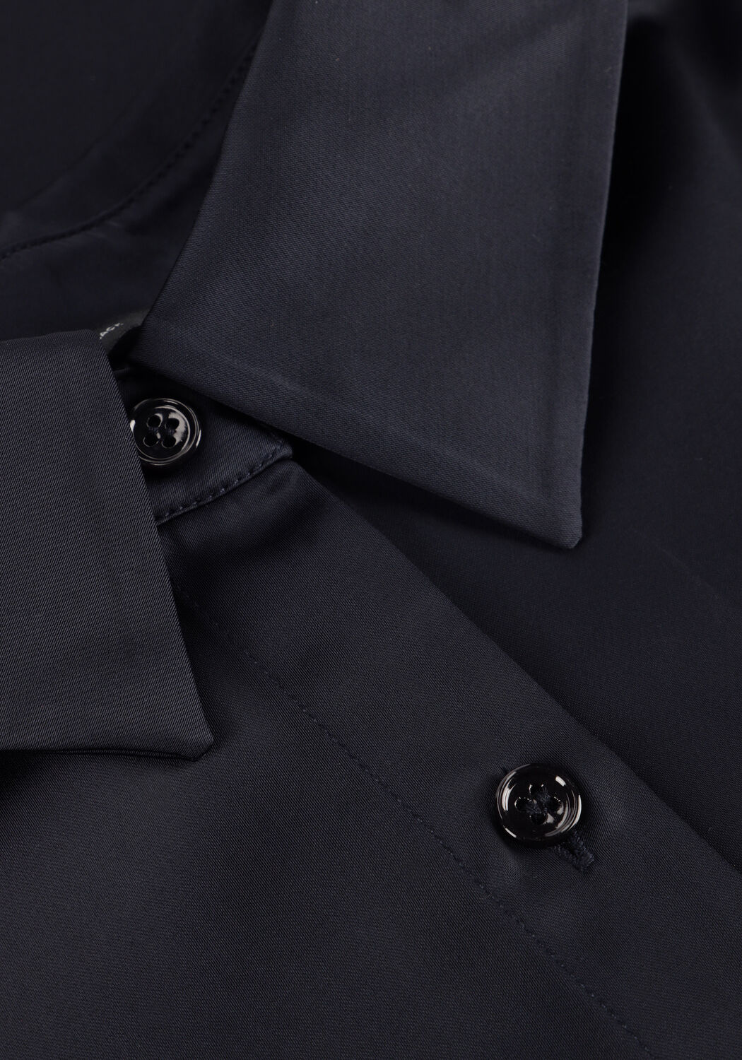 Donkerblauwe WITHBLACK  WBLDAGMAR SATEEN LS SHIRT - large