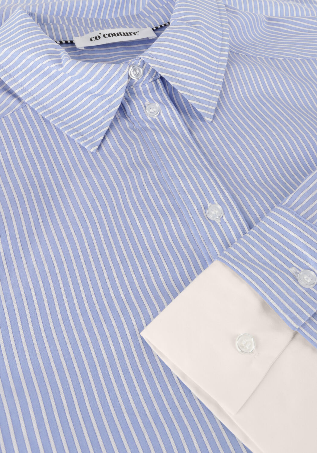 CO'COUTURE DOUBLE CUFF STRIPE SHIRT Blouses Bleu clair - large