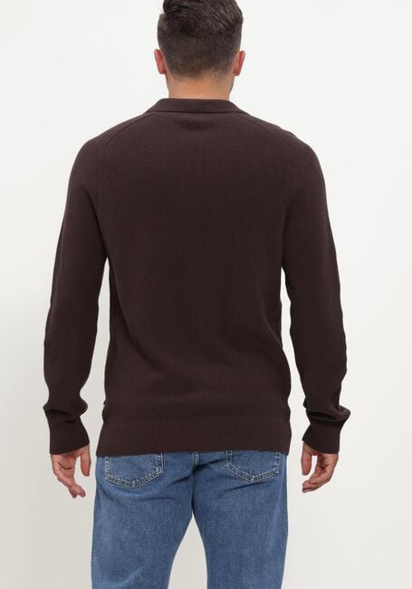 JC RAGS Pull POLO LONG SLEEVE EWALD en marron - large