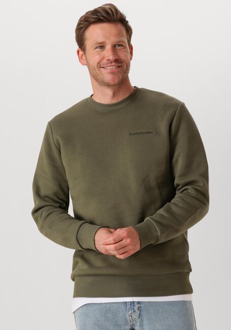 PEAK PERFORMANCE Chandail ORIGINAL SMALL LOGO CREW MEN en vert - large
