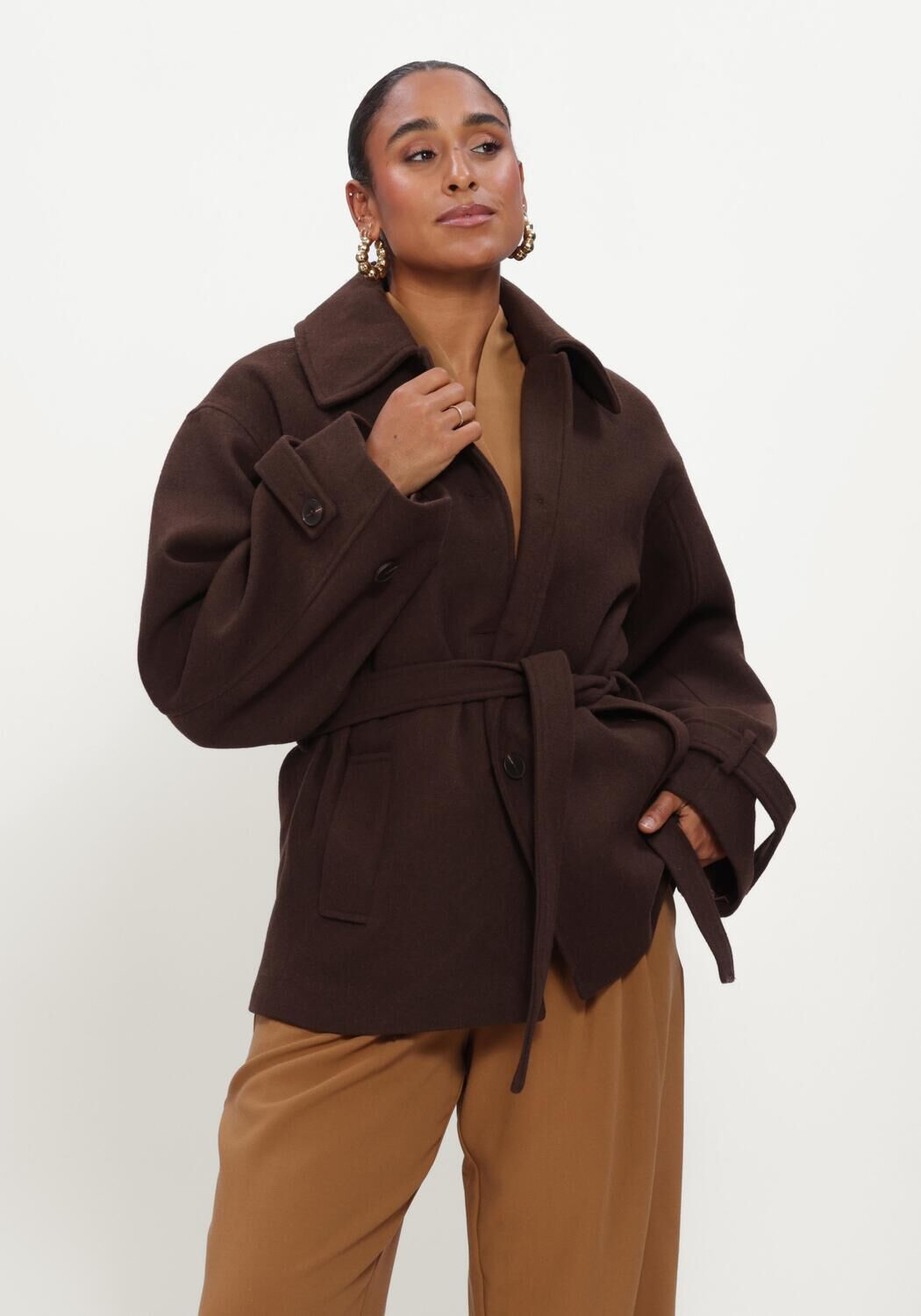 Bruine MSCH COPENHAGEN Jack MSCHAMARANDA JACKET - large