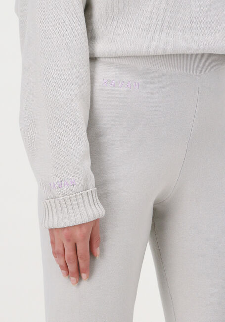 XAVAH Pantalon évasé HEAVY KNIT FLAIRPANT en beige - large