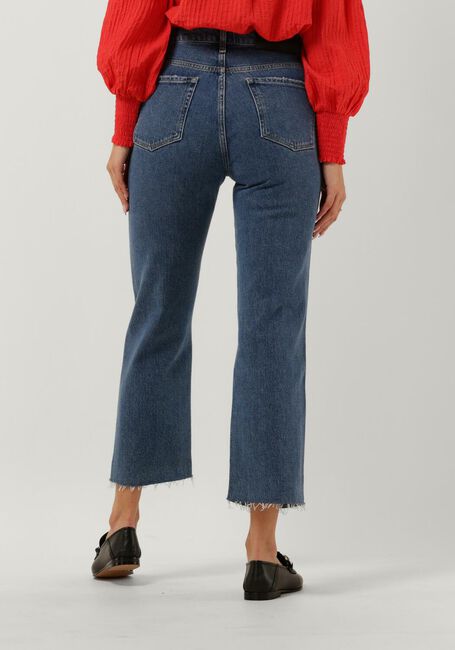 7 FOR ALL MANKIND Straight leg jeans LOGAN STOVEPIPE BLAZE WITH RAW CUT HEM en bleu - large