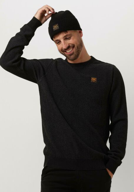 PME LEGEND Pull CREWNECK COTTON PLATED Gris foncé - large