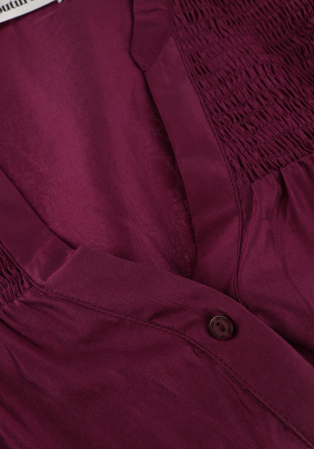 Bordeaux CO'COUTURE  TAFFY SMOCK V-SHIRT - large