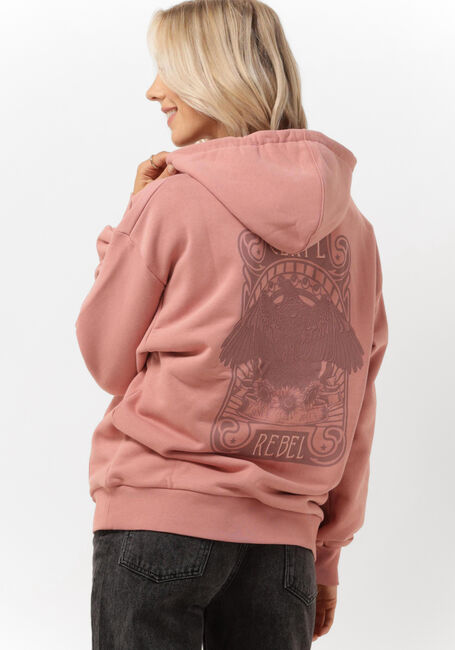 Roze COLOURFUL REBEL Sweater ART EAGLE EMBRO OVERSIZED HOODIE - large