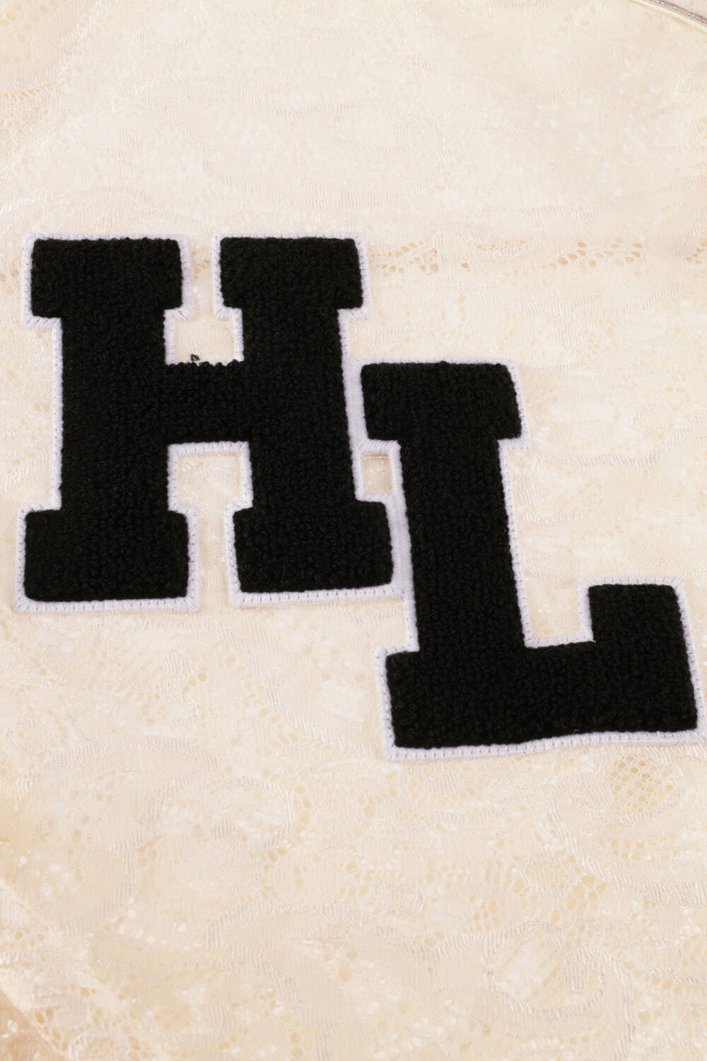 Beige HAUTE L'AMITI&Eacute; Top COURT LACE TEE - large