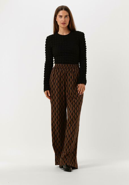 Bruine GESTUZ Wijde broek LITHILDE HW PANTS - large