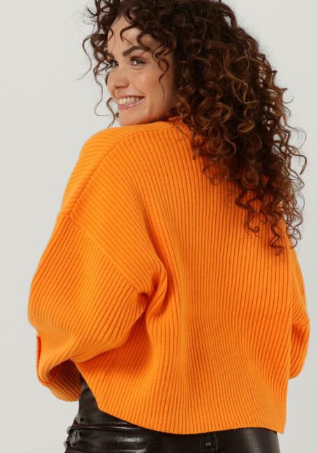 CO'COUTURE Pull ROW BOX KNIT O-KNIT en orange - large