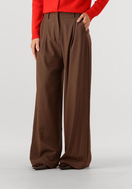 SUNCOO Pantalon large JONAS en marron - large