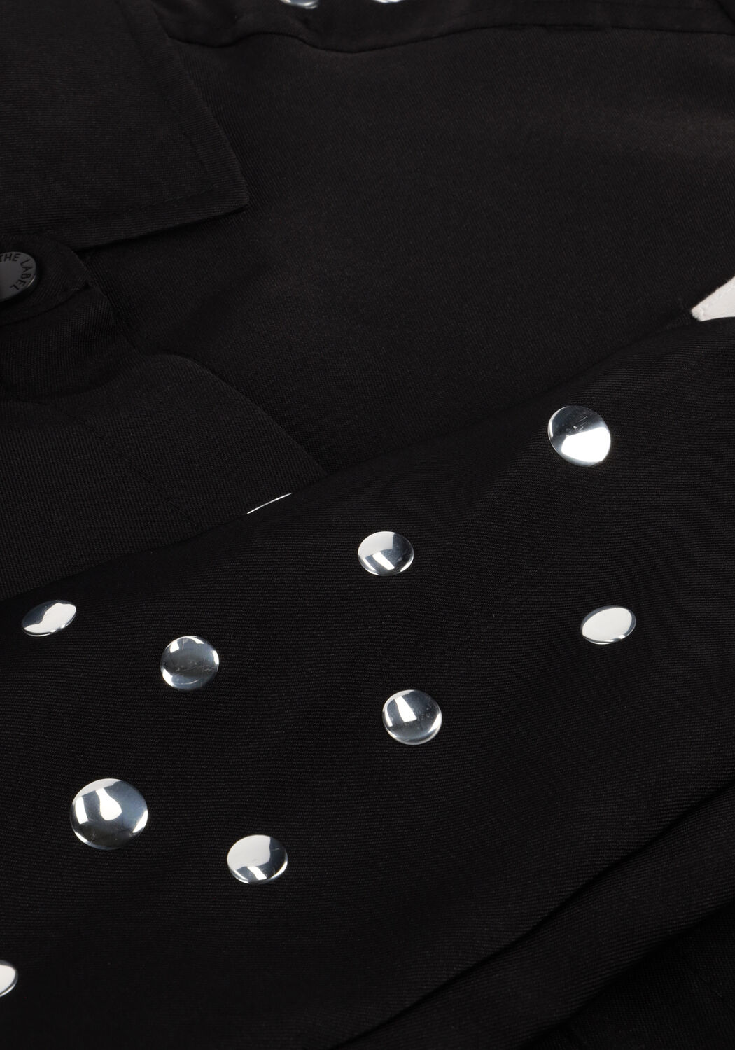 Zwarte ALIX MINI  WOVEN STUD BLOUSE - large
