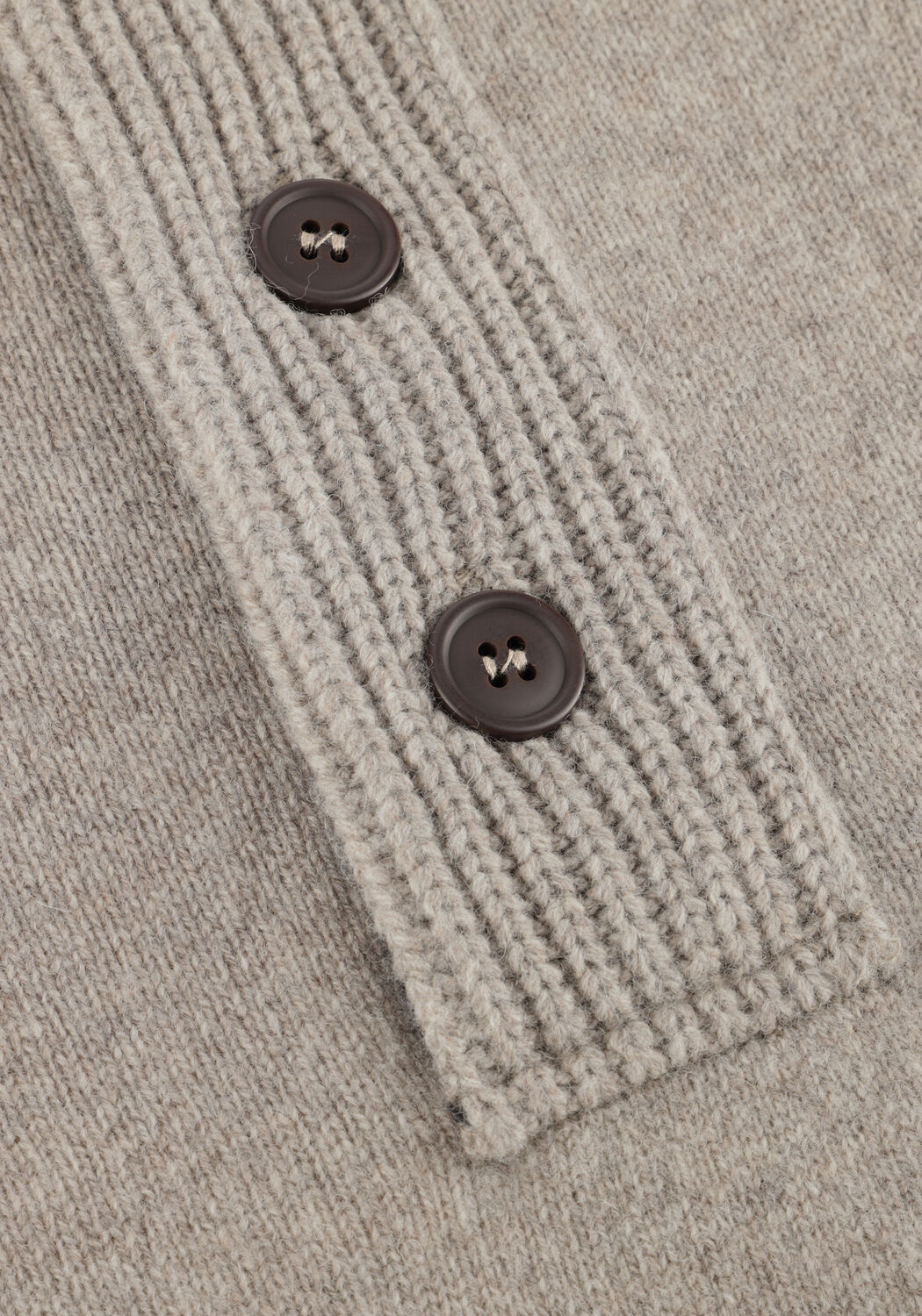 Beige BARBOUR Trui ESSENTIAL PATCH HALF ZIP KNITTED JUMPER - large