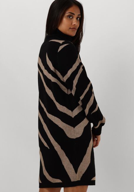 Zwarte OBJECT Mini jurk OBJRAY L/S KNIT ROLLNECK DRESS - large