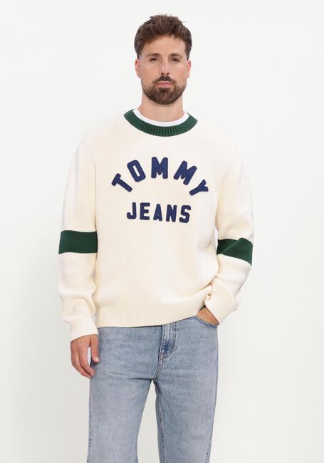 Witte TOMMY JEANS Trui TJM REG NEW CLASSICS SWEATER EXT - large