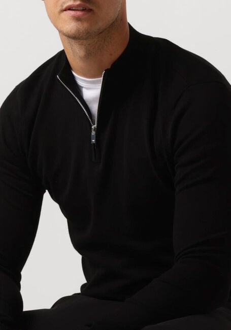 PUREWHITE Pull ESSENTIAL KNIT HALF ZIP LS en noir - large