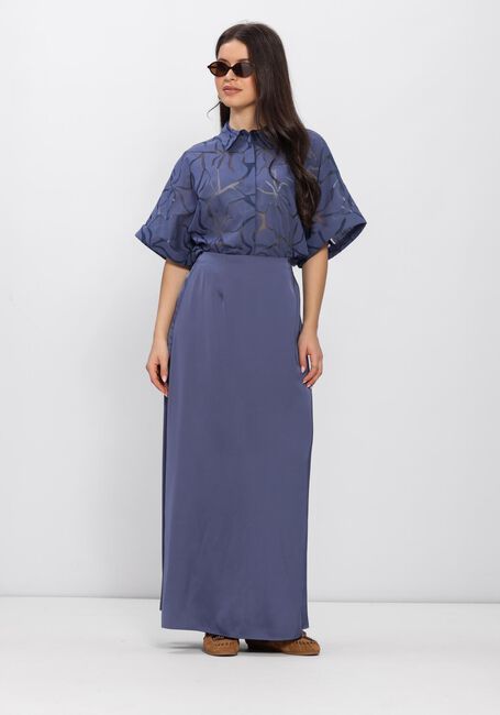 Blauwe ANOTHER LABEL  ALLUCA FLOWER SHIRT S/S - large