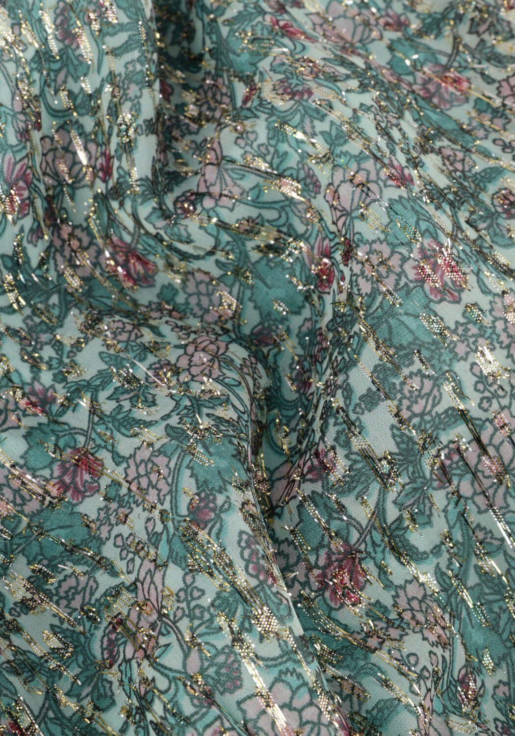 FREEBIRD Robe midi BLOSSOM SS FLOWER en vert - large