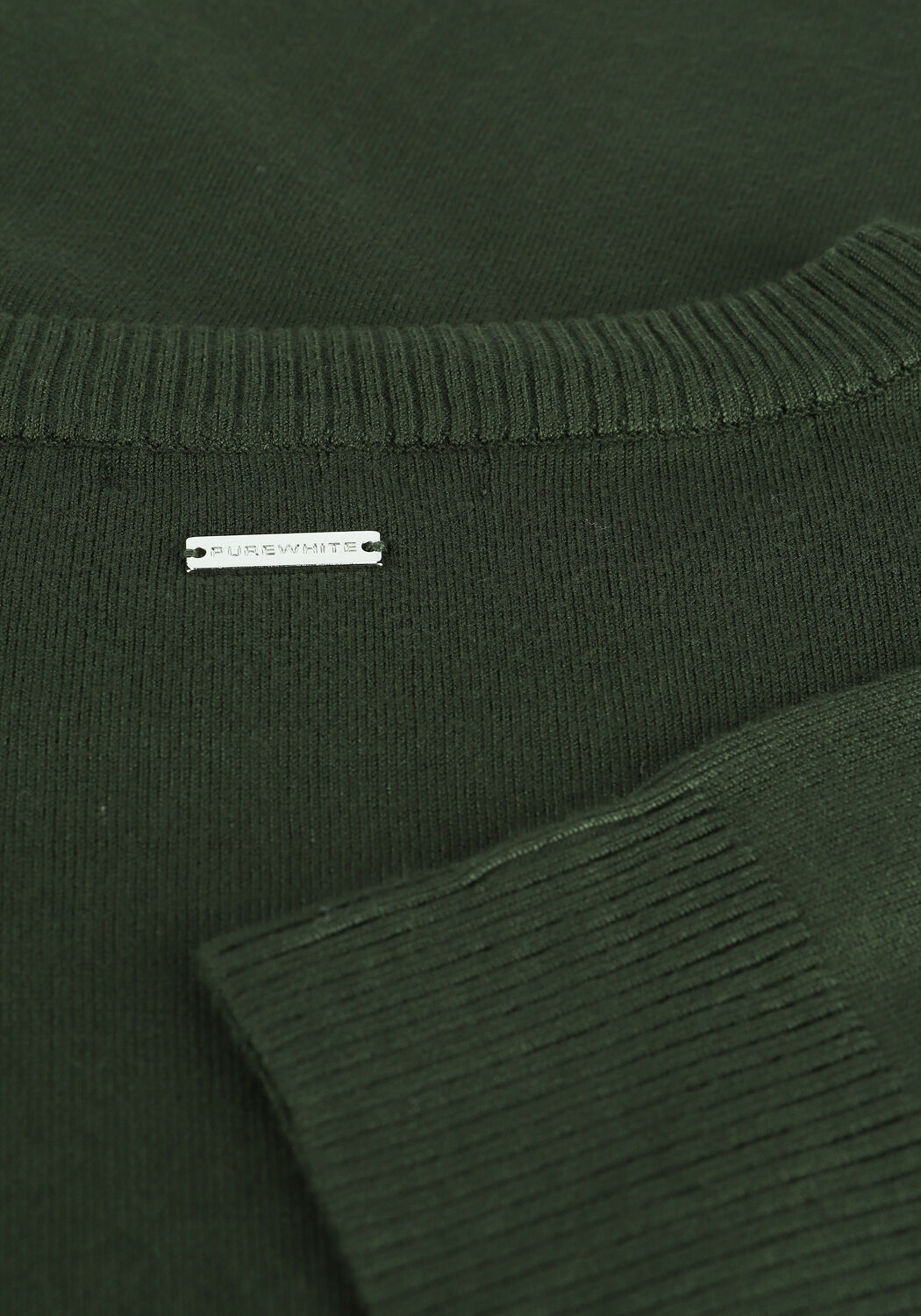 PUREWHITE Pull ESSENTIAL KNIT CREWNECK Vert fonc&eacute; - large