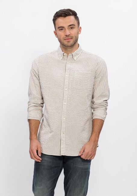 BARBOUR Chemise d&eacute;contract&eacute; CRESSWELL SEERSUCKER en beige - large