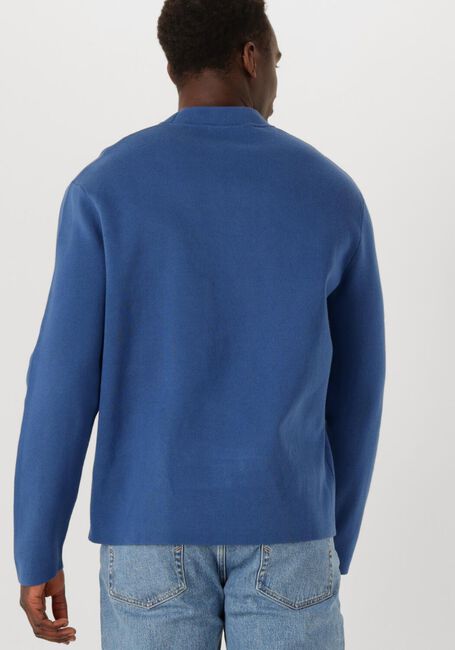 SELECTED MEN Pull SLHMIKE LIGHT LS KNIT RELAXED MOCK NECK en bleu - large