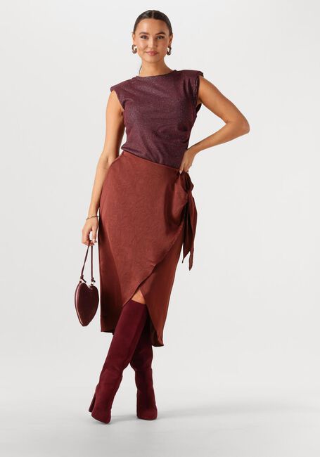 YDENCE Jupe midi SKIRT BARBARA en marron - large