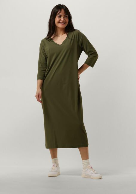 PENN & INK Robe midi DRESS KHAKI en vert - large