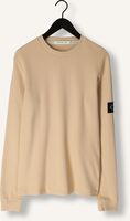CALVIN KLEIN Pull BADGE WAFFLE LS TEE Sable CALVIN KLEIN Pull BADGE WAFFLE LS TEE Sable - medium