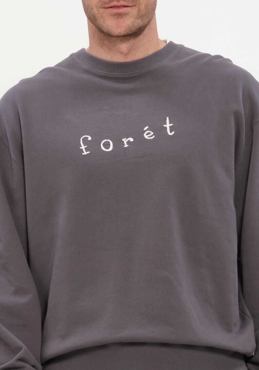 Grijze FOR&Eacute;T Sweater ROPE SWEATSHIRT - large